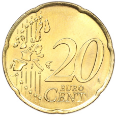 Монета 20 евроцентов 2003 года Монако (реверс)