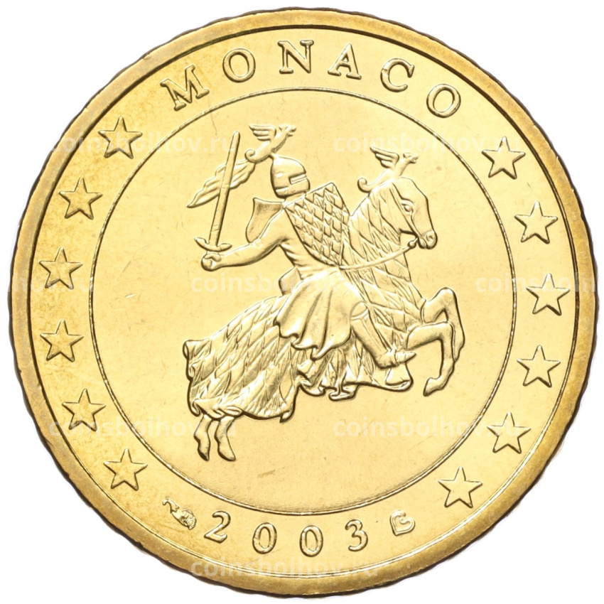 Монета 50 евроцентов 2003 года Монако