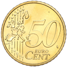 Монета 50 евроцентов 2003 года Монако (реверс)