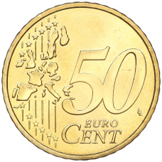 Монета 50 евроцентов 2003 года Монако (реверс)