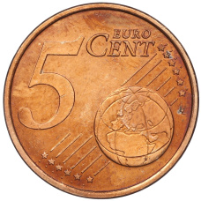 Монета 5 евроцентов 2001 года Монако (реверс)