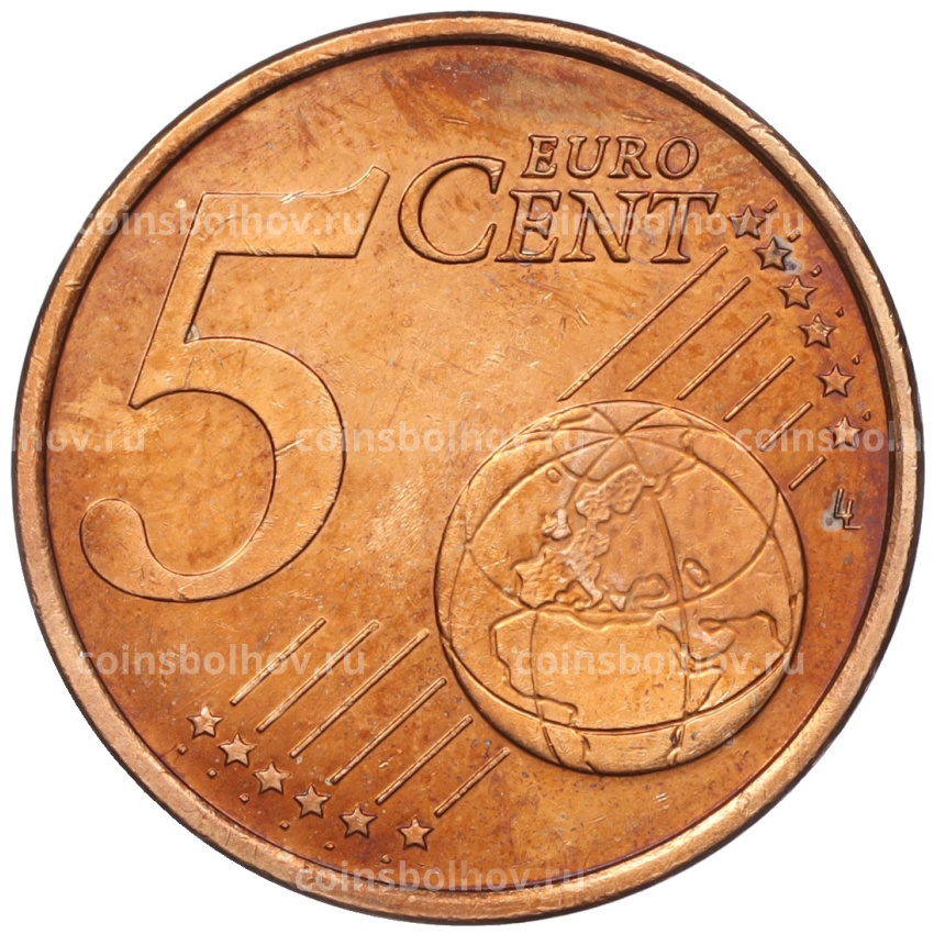 Монета 5 евроцентов 2001 года Монако (вид 2)