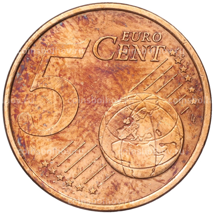 Монета 5 евроцентов 2001 года Монако (вид 2)