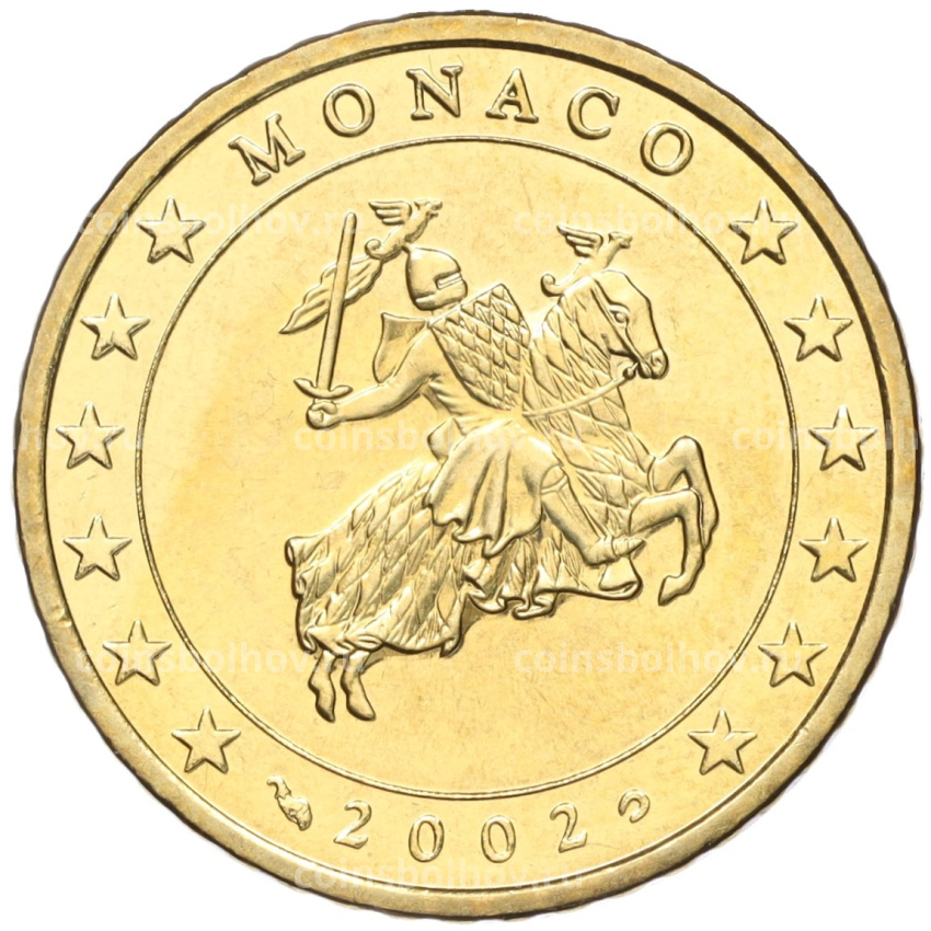 Монета 50 евроцентов 2002 года Монако