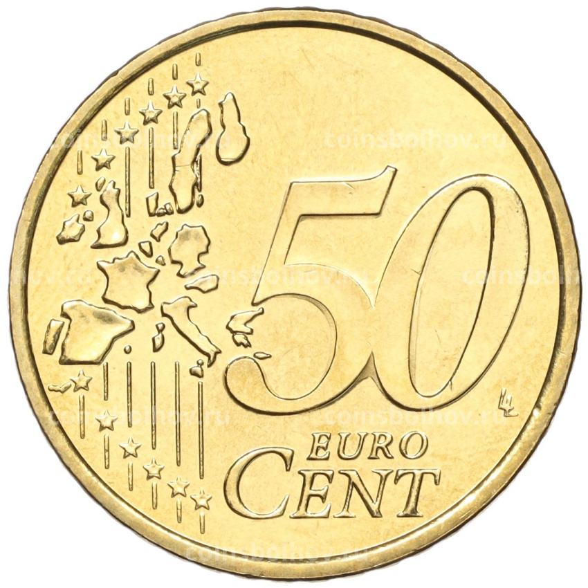 Монета 50 евроцентов 2002 года Монако (вид 2)