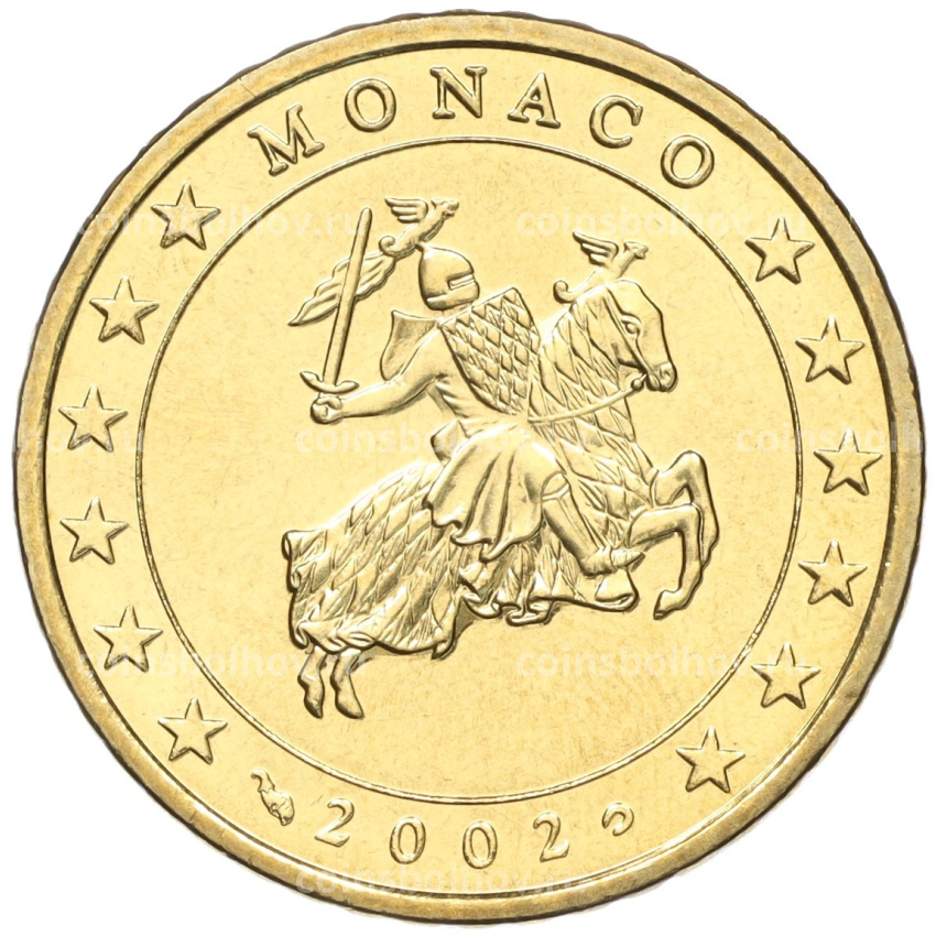 Монета 50 евроцентов 2002 года Монако