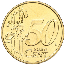 Монета 50 евроцентов 2002 года Монако (реверс)