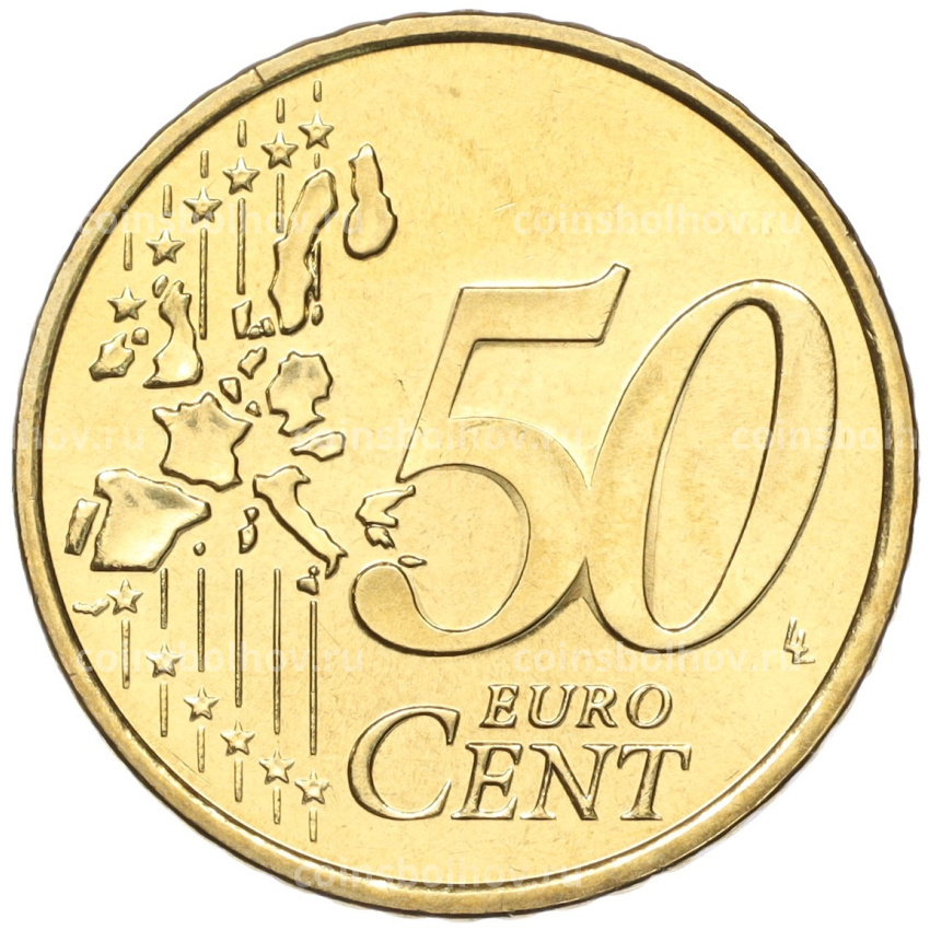 Монета 50 евроцентов 2002 года Монако (вид 2)