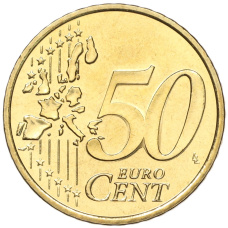 Монета 50 евроцентов 2002 года Монако (реверс)