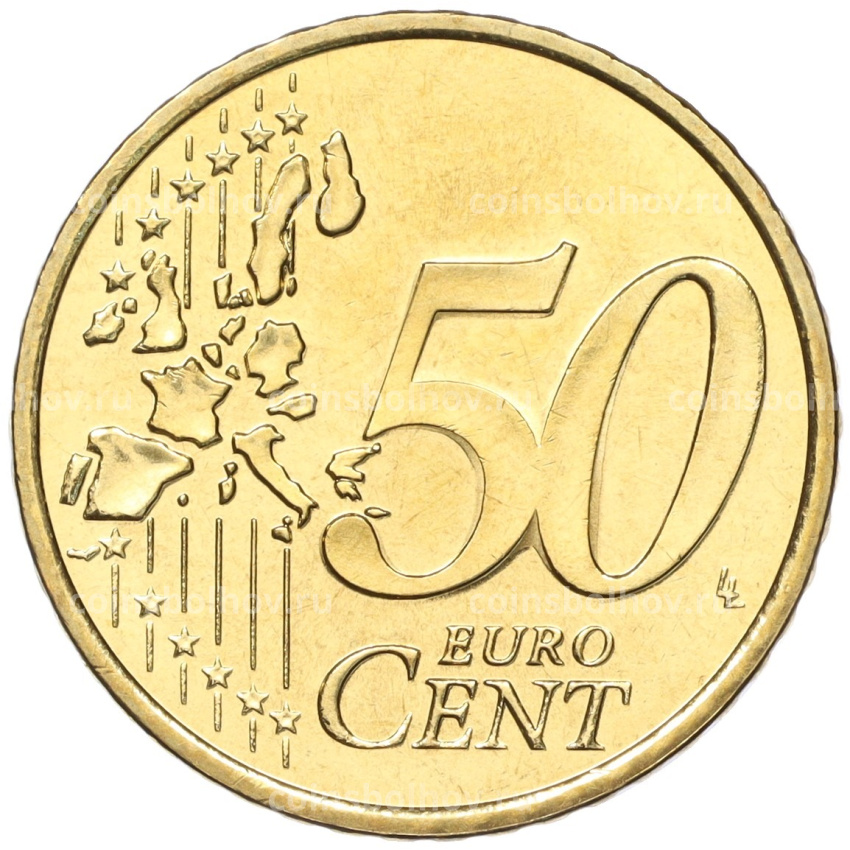 Монета 50 евроцентов 2002 года Монако (вид 2)