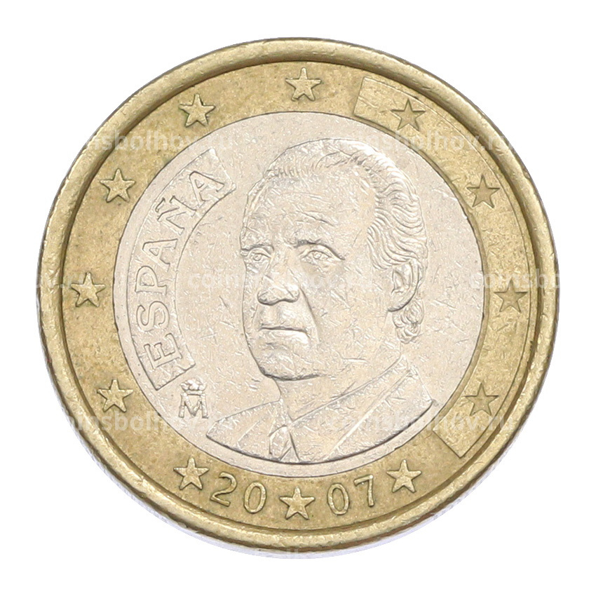 Монета 1 евро 2007 года Испания
