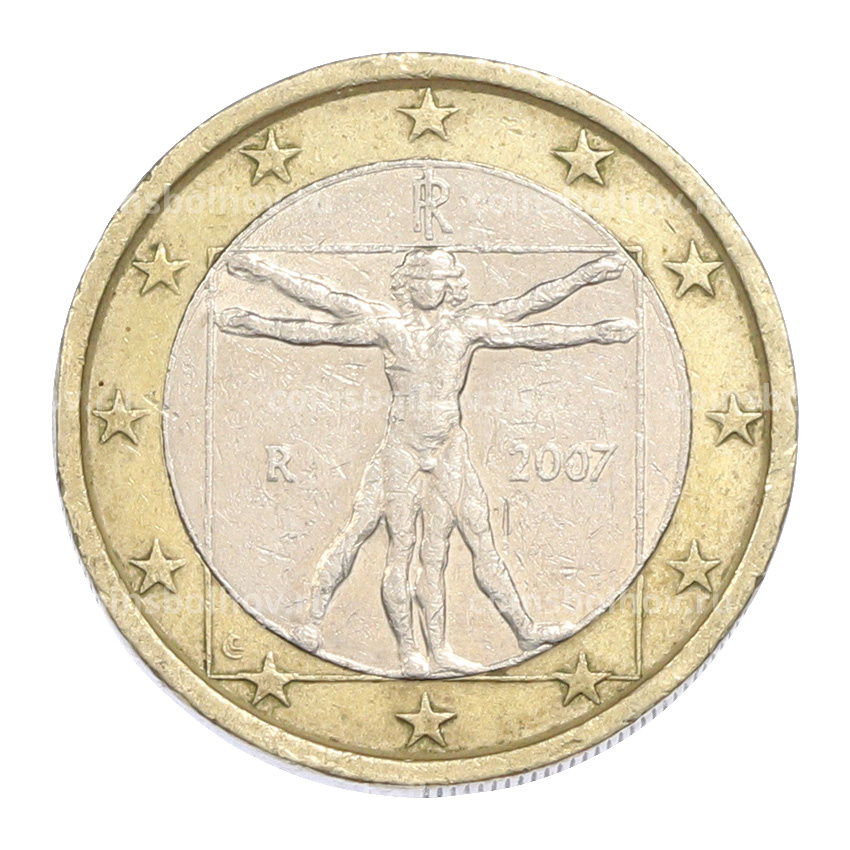 Монета 1 евро 2007 года Италия