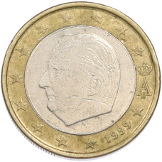Монета 1 евро 1999 года Бельгия (аверс)