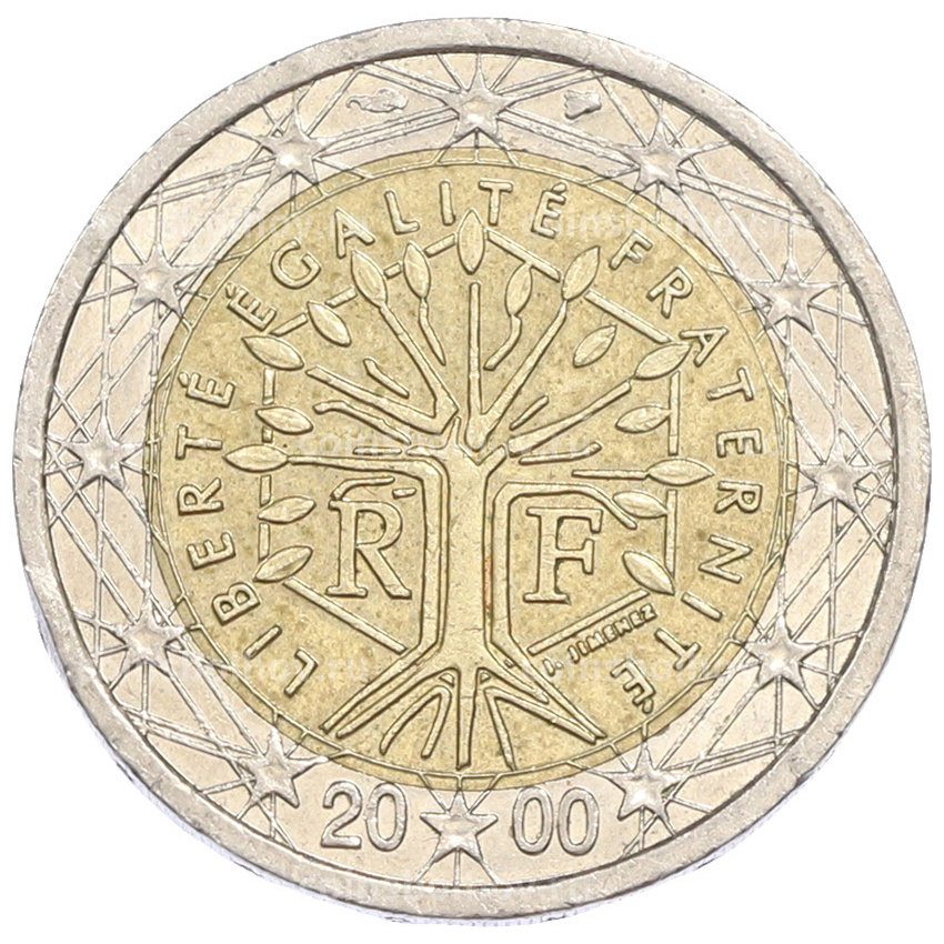 Монета 2 евро 2000 года Франция