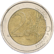 Монета 2 евро 2002 года Италия (реверс)