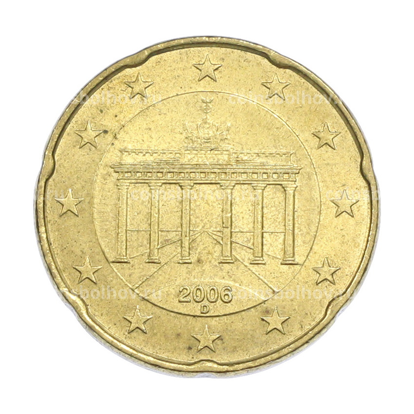 Монета 20 евроцентов 2006 года D Германия