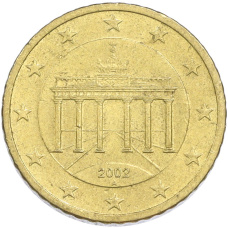 Монета 50 евроцентов 2002 года A Германия (аверс)
