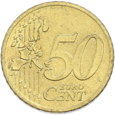 Монета 50 евроцентов 2002 года A Германия (реверс)