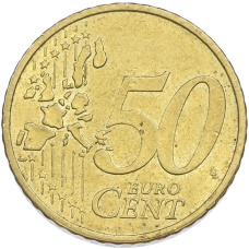 Монета 50 евроцентов 2002 года D Германия (реверс)