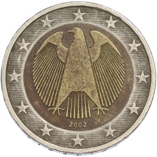 Монета 2 евро 2002 года F Германия (аверс)