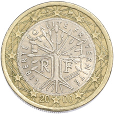 Монета 1 евро 2000 года Франция (аверс)