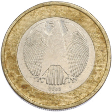Монета 1 евро 2002 года G Германия (аверс)