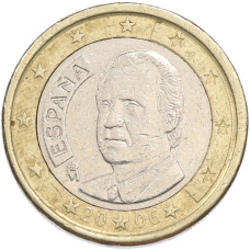 Монета 1 евро 2006 года Испания (аверс)
