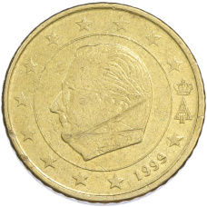 Монета 50 евроцентов 1999 года Бельгия (аверс)