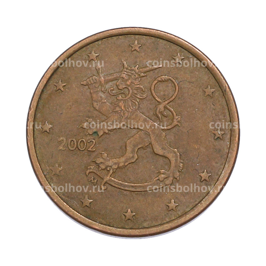 Монета 5 евроцентов 2002 года Финляндия