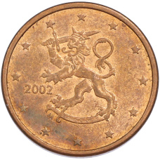 Монета 5 евроцентов 2002 года Финляндия (аверс)