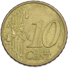 Монета 10 евроцентов 1999 года Финляндия (реверс)