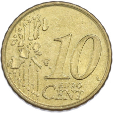Монета 10 евроцентов 2002 года Греция (реверс)