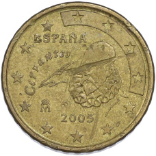 Монета 10 евроцентов 2005 года Испания (аверс)
