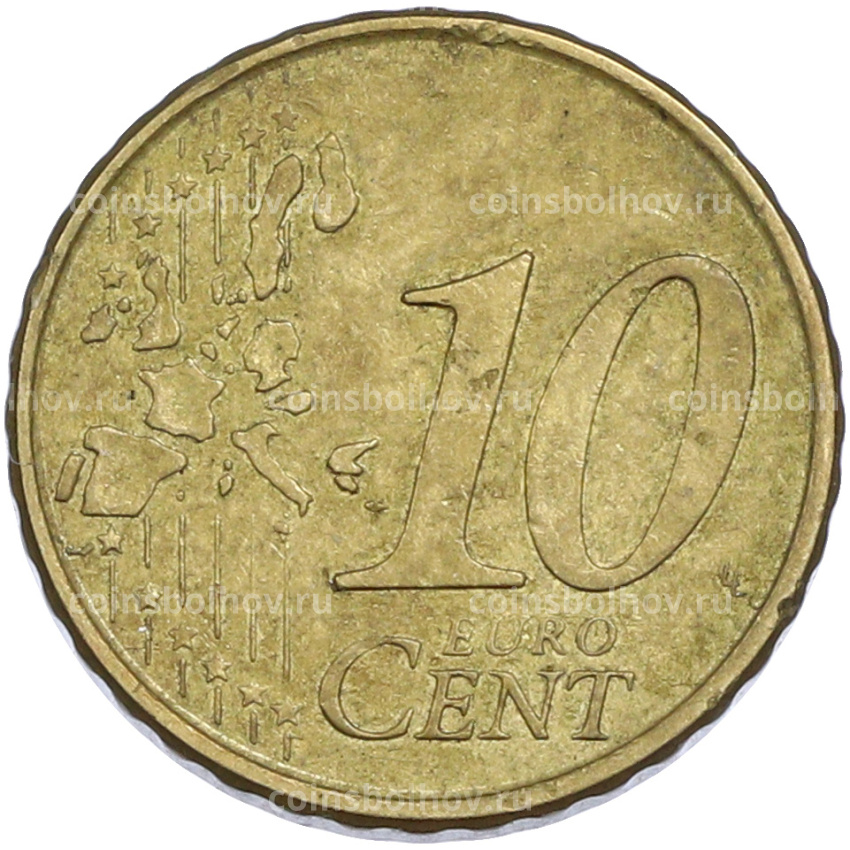 Монета 10 евроцентов 2005 года Испания (вид 2)