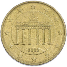 Монета 10 евроцентов 2002 года J Германия (аверс)