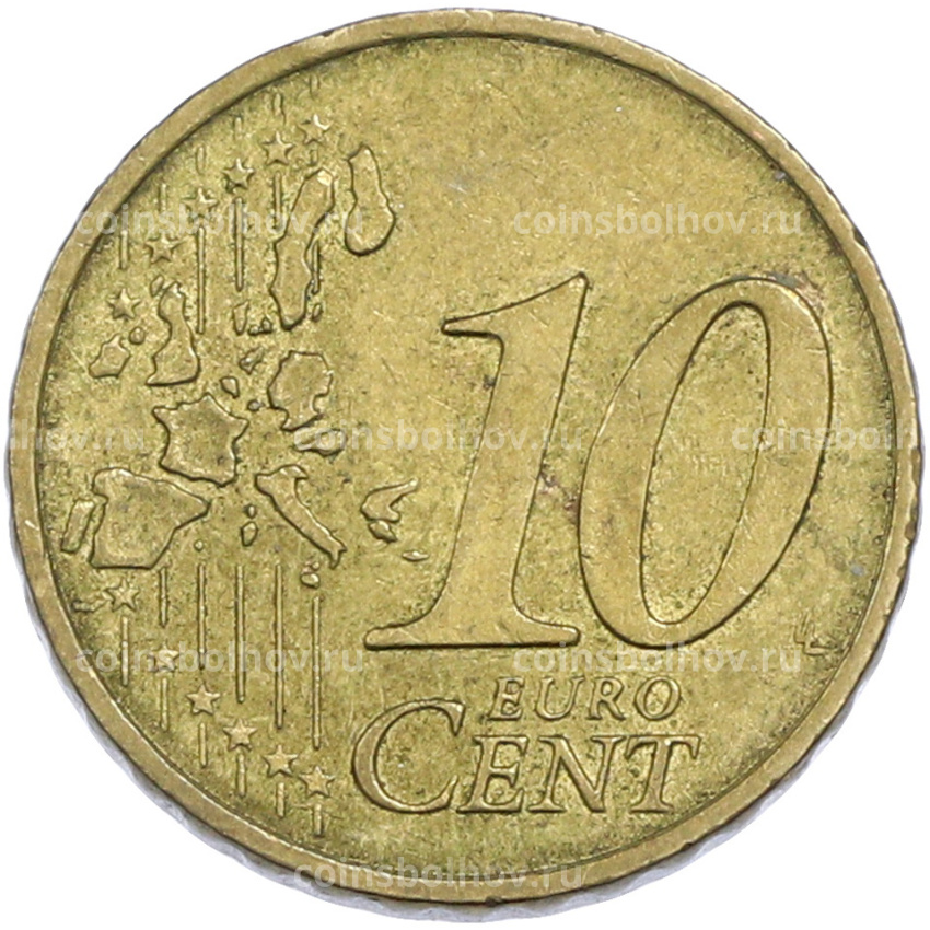 Монета 10 евроцентов 2002 года J Германия (вид 2)