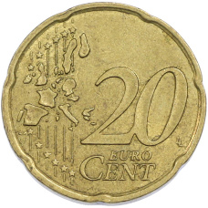 Монета 20 евроцентов 2001 года Франция (реверс)
