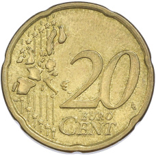 Монета 20 евроцентов 2002 года Финляндия (реверс)