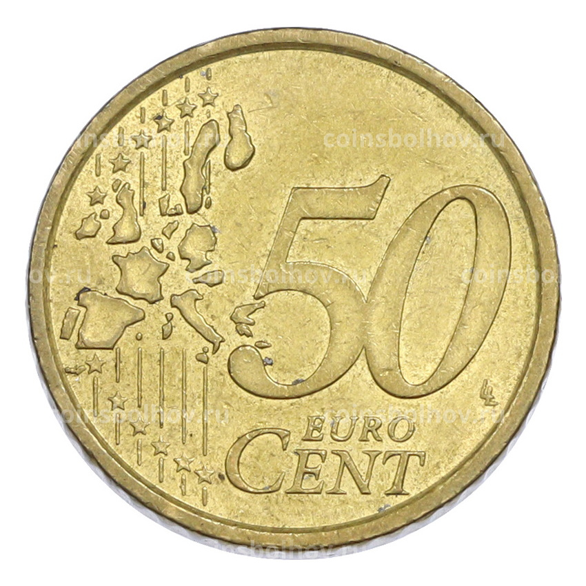 Монета 50 евроцентов 2002 года Италия (вид 2)