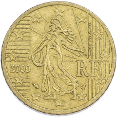 Монета 50 евроцентов 2000 года Франция (аверс)