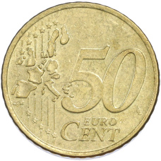 Монета 50 евроцентов 2000 года Нидерланды (реверс)