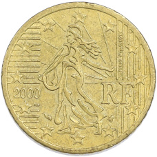 Монета 50 евроцентов 2000 года Франция (аверс)