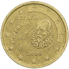 Монета 10 евроцентов 2000 года Испания (аверс)