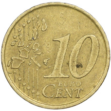 Монета 10 евроцентов 2000 года Испания (реверс)