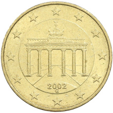 Монета 10 евроцентов 2002 года G Германия (аверс)