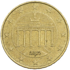 Монета 10 евроцентов 2002 года F Германия (аверс)