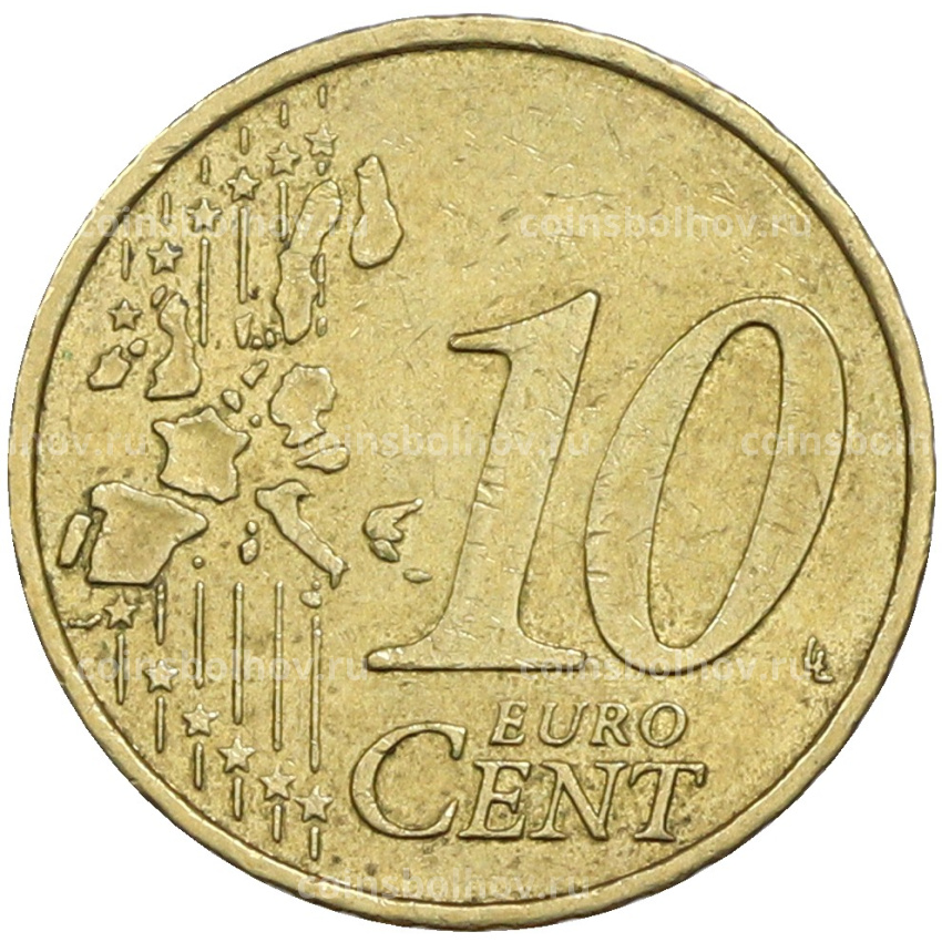 Монета 10 евроцентов 2002 года F Германия (вид 2)