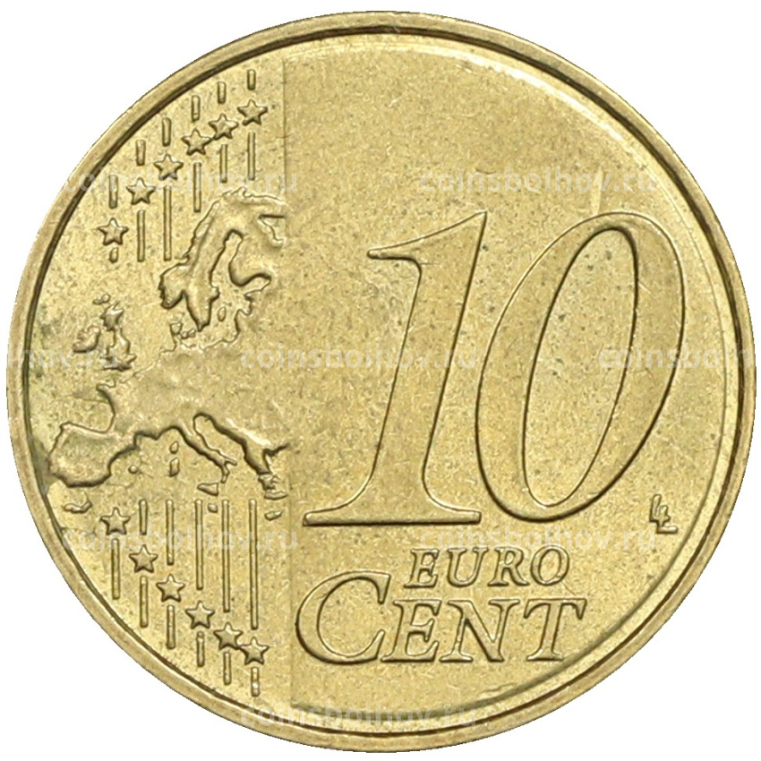 Монета 10 евроцентов 2008 года Кипр (вид 2)