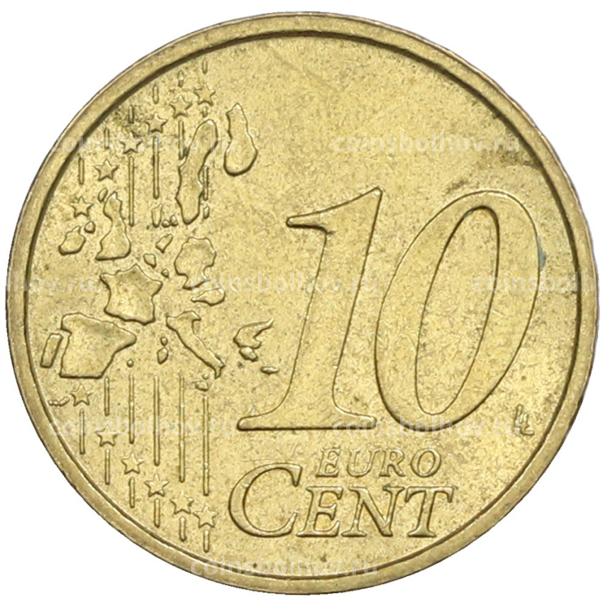 Монета 10 евроцентов 2002 года Италия (вид 2)