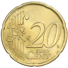 Монета 20 евроцентов 1999 года Испания (реверс)